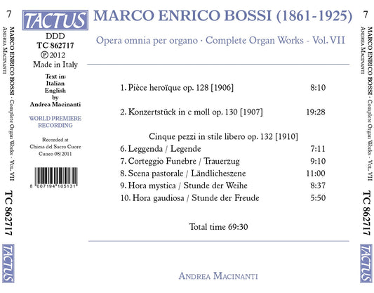 Bossi: Complete Organ Works, Vol. 7