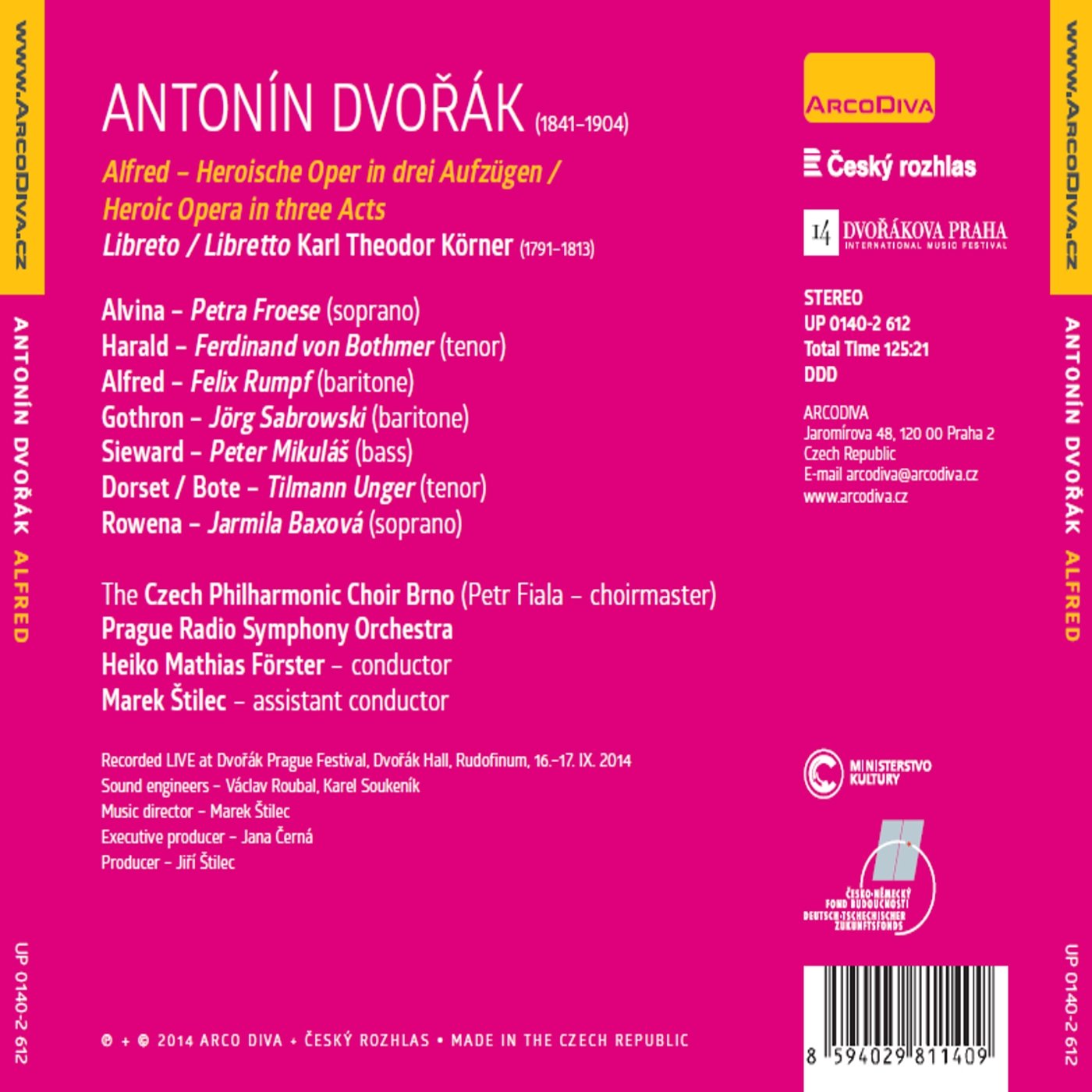 Dvorák: Alfred, B. 16 (Live)