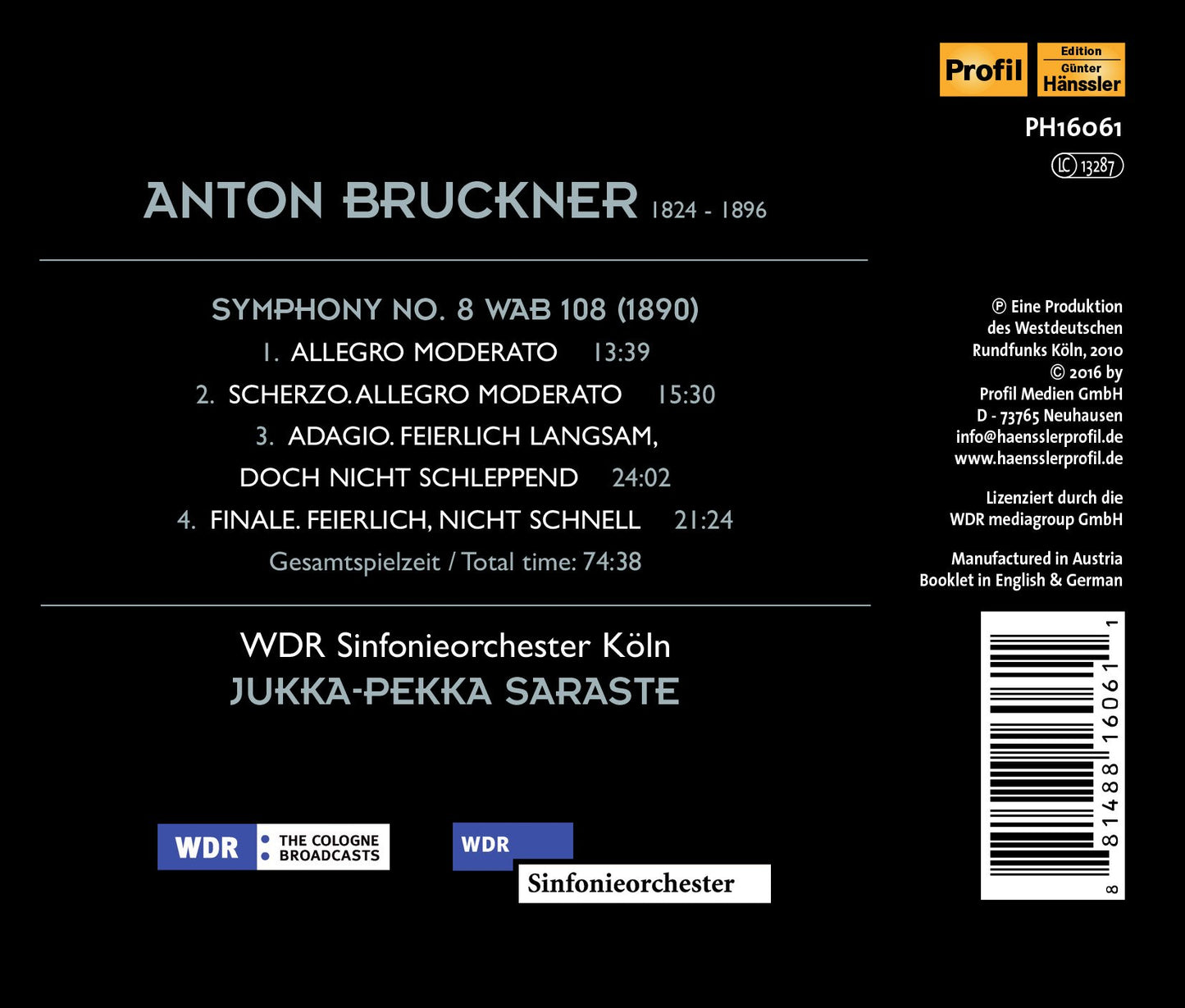 Bruckner: Symphony No. 8 in C Minor, WAB 108