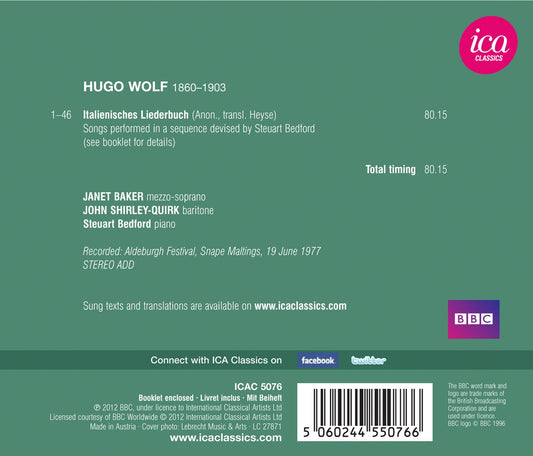 Wolf: Italienisches Liederbuch