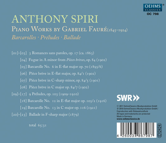Fauré: Piano Works