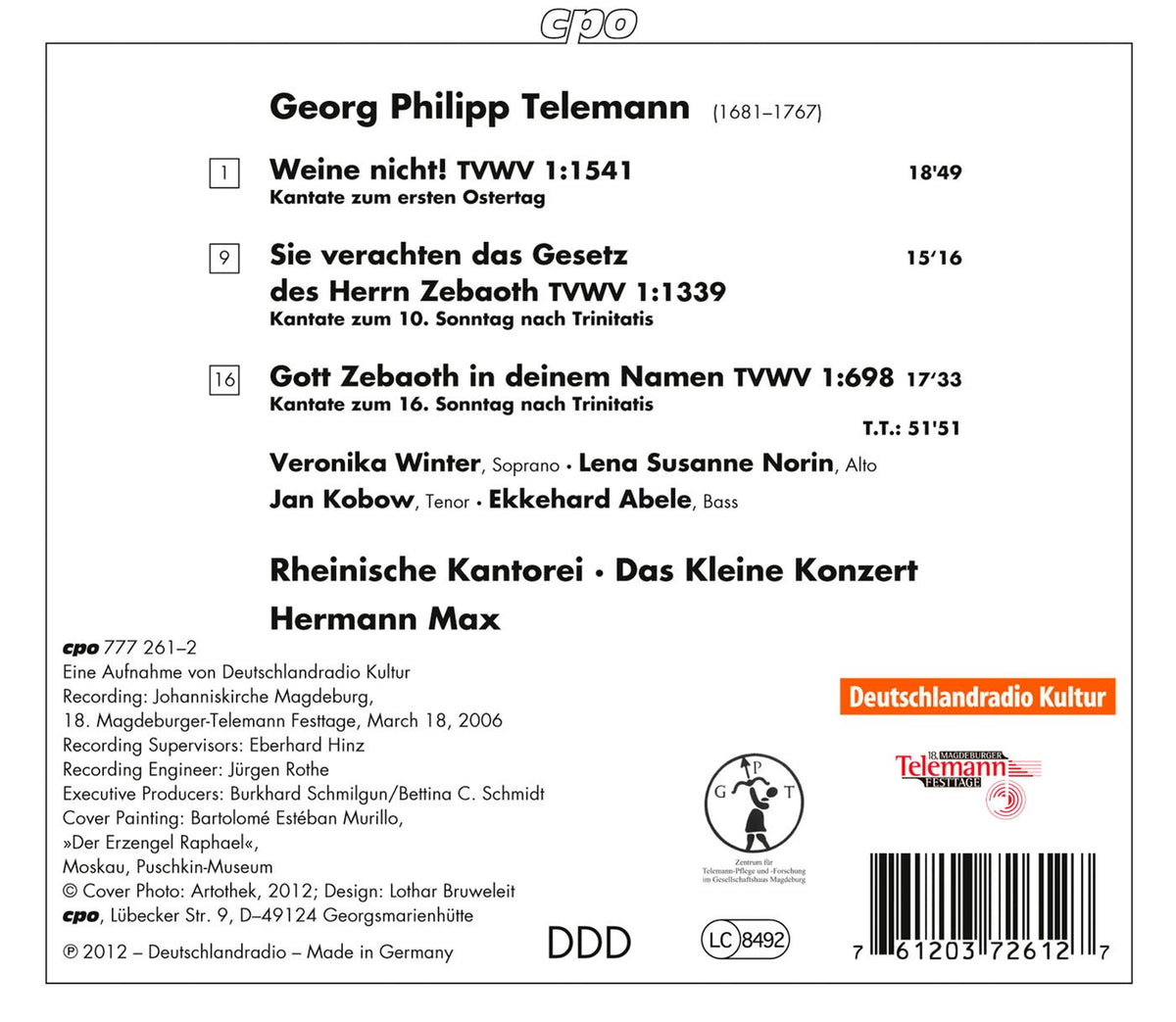 Telemann: Three Cantatas