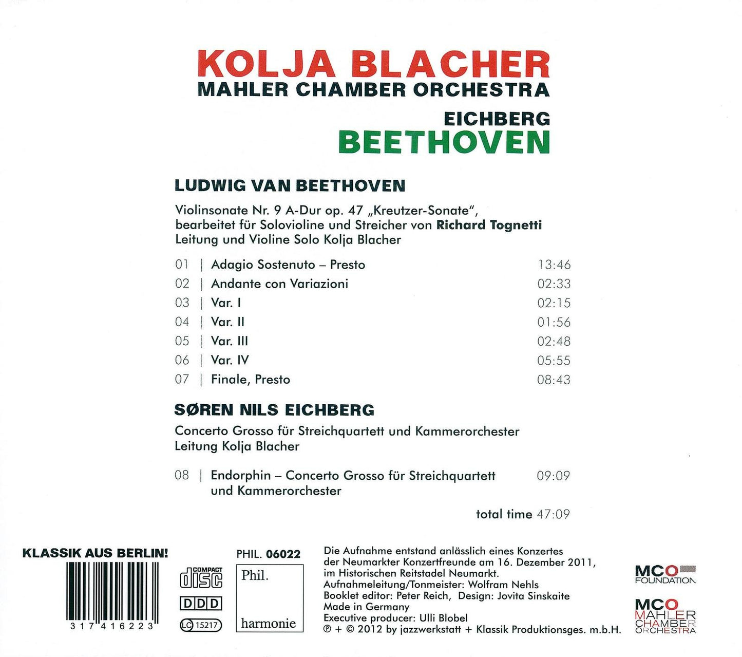 Beethoven: Violin Sonata No. 9, "Kreutzer" - Eichberg: Endor