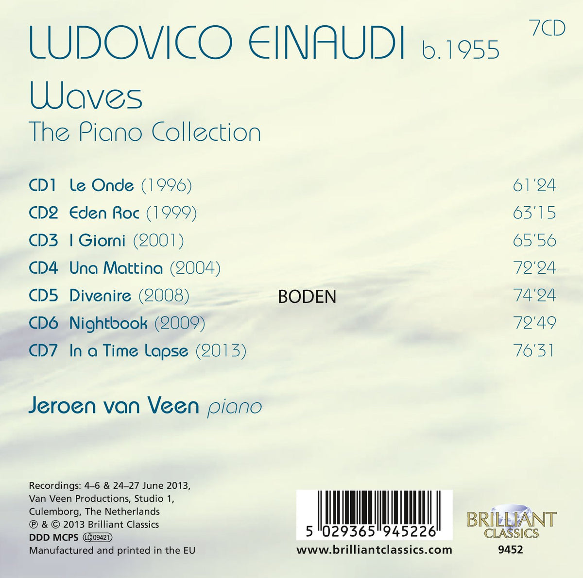 Einaudi: Waves, The Piano Collection
