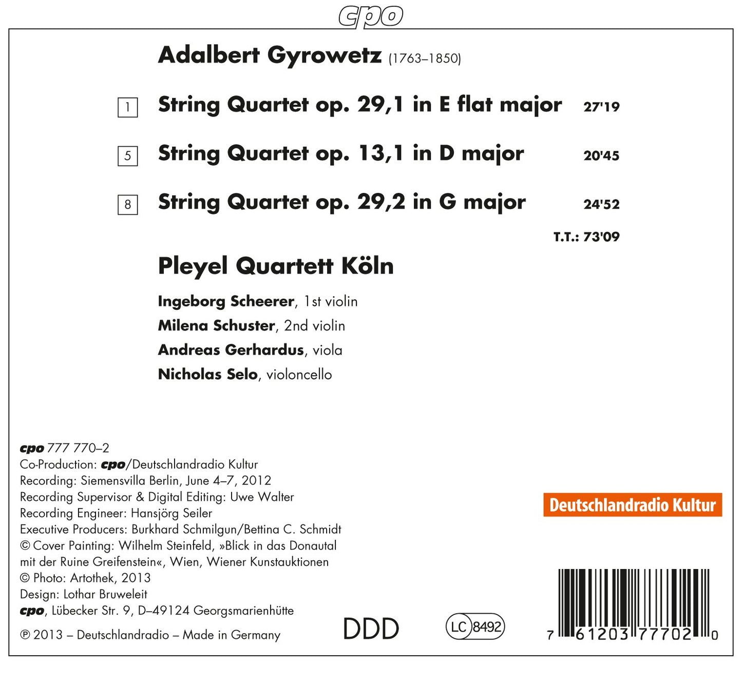 Gyrowetz: String Quartets