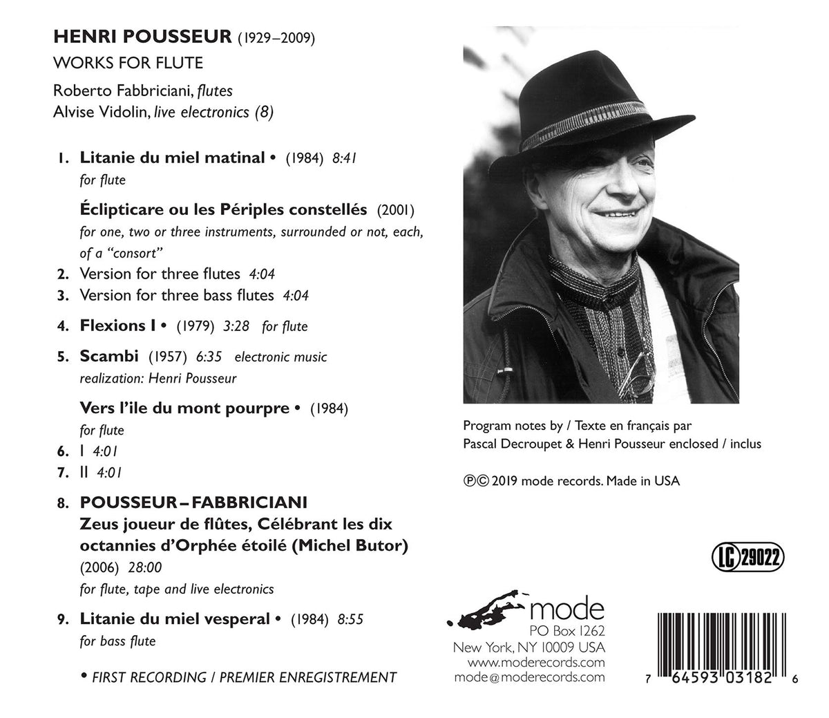 Pousseur: Works for Flute