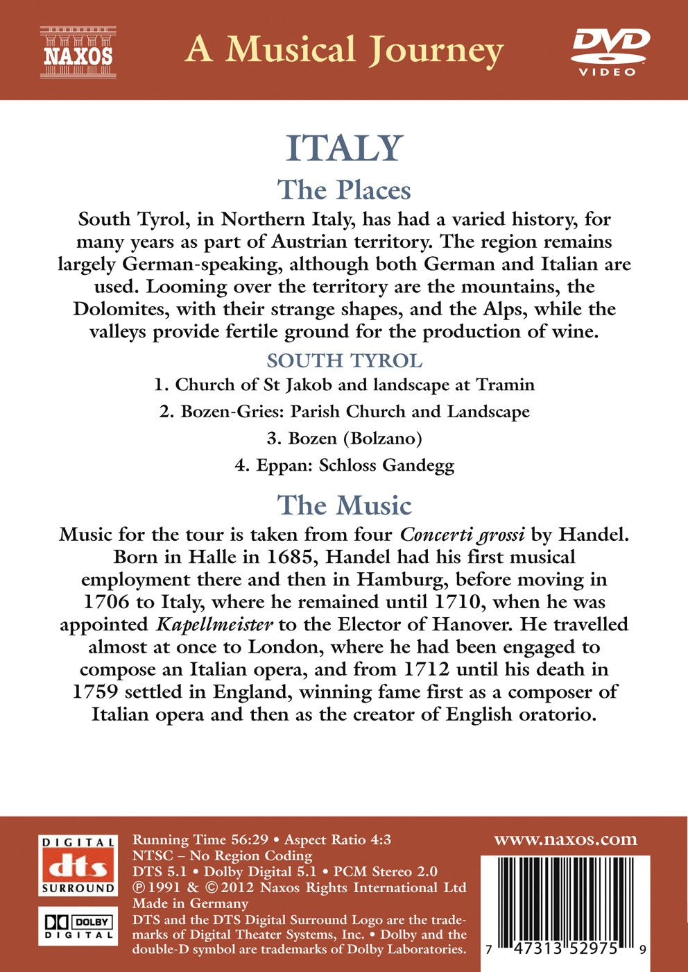 A Musical Journey - Italy: A Musical Tour of South Tyrol