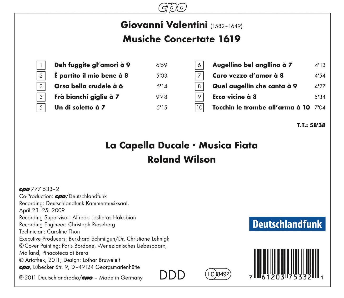 Valentini: Musiche Concertate 1619