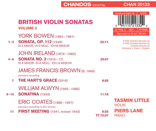 British Violin Sonatas, Vol. 3