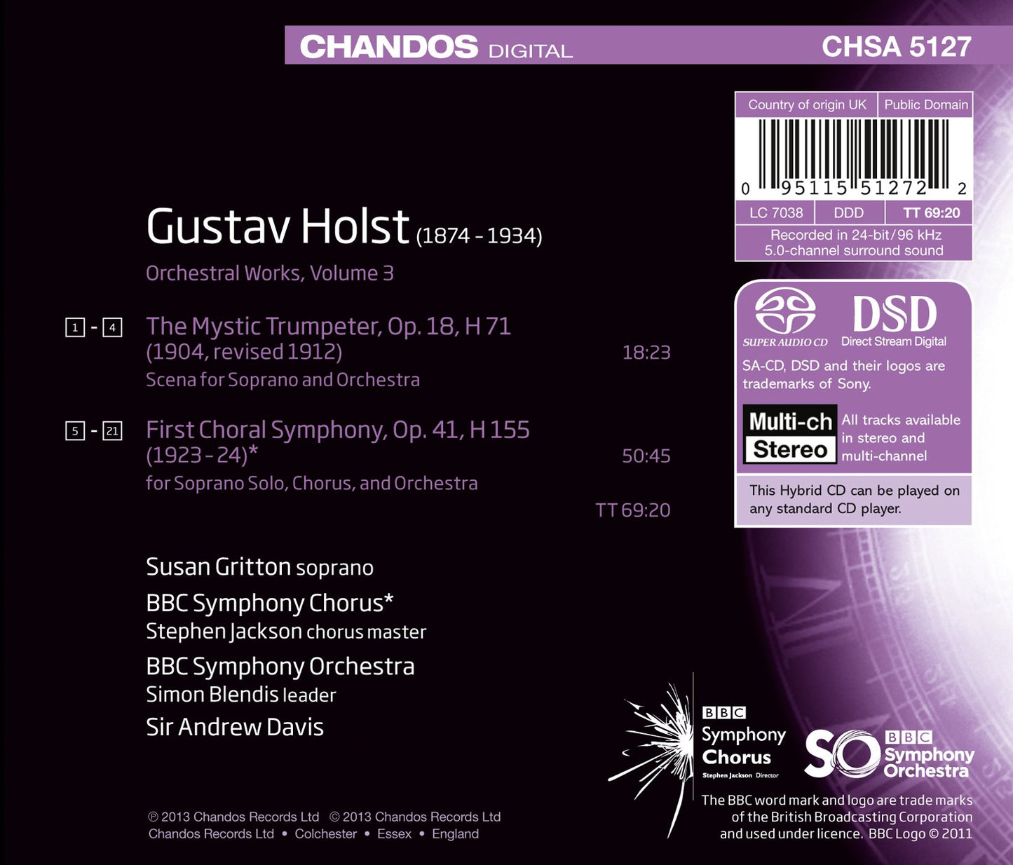 Holst: Orchestral Works, Vol. 3