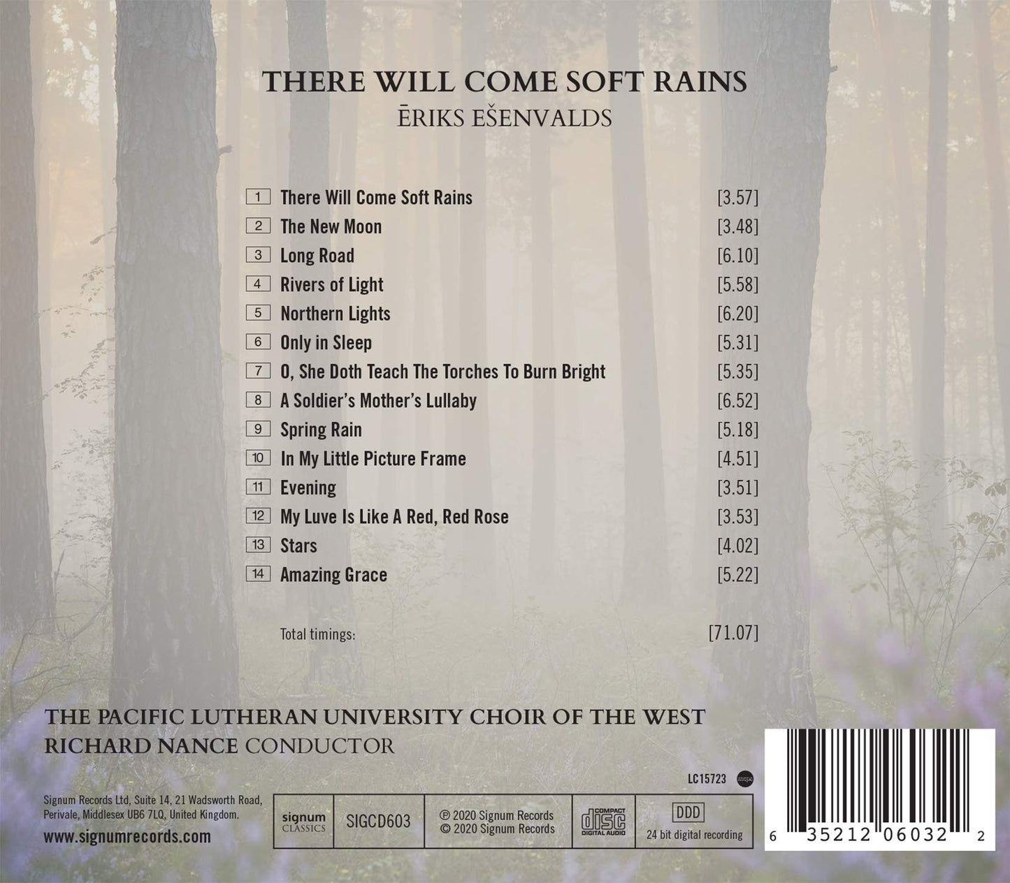 Ešenvalds: There Will Come Soft Rains