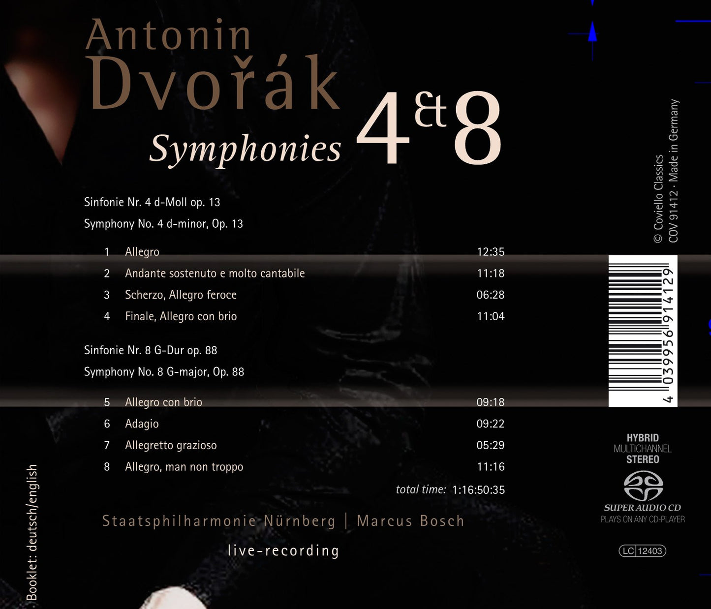 Dvorák: Symphonies Nos. 4 & 8