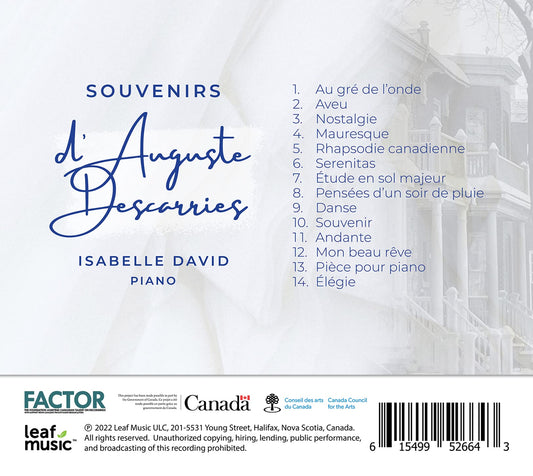 Descarries: Souvenirs D'Auguste Descarries Isabelle David