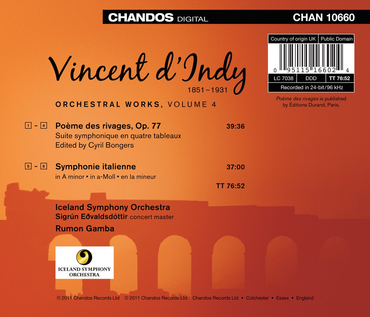 d'Indy: Orchestral Works, Vol. 4