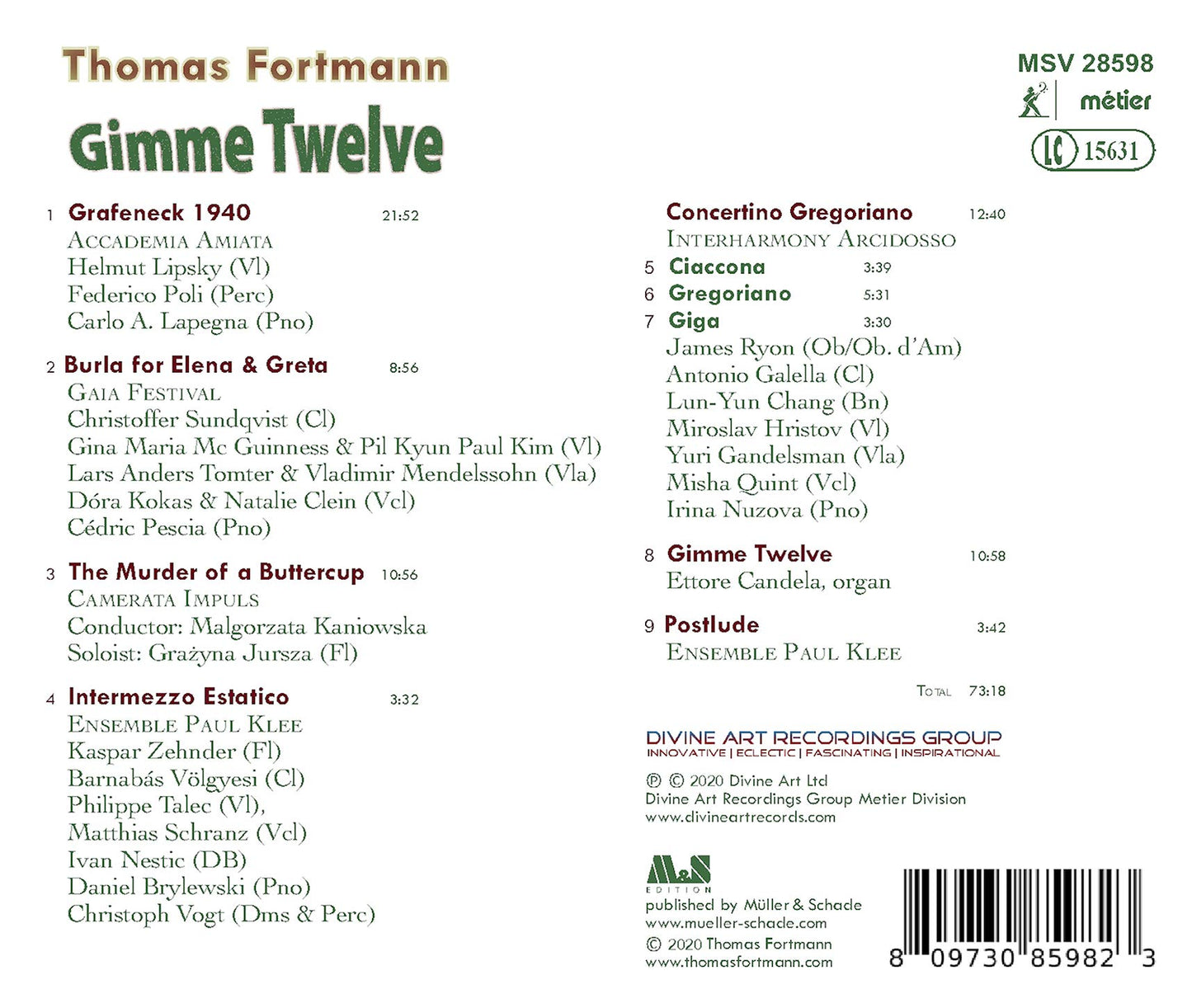 Fortmann: Gimme Twelve