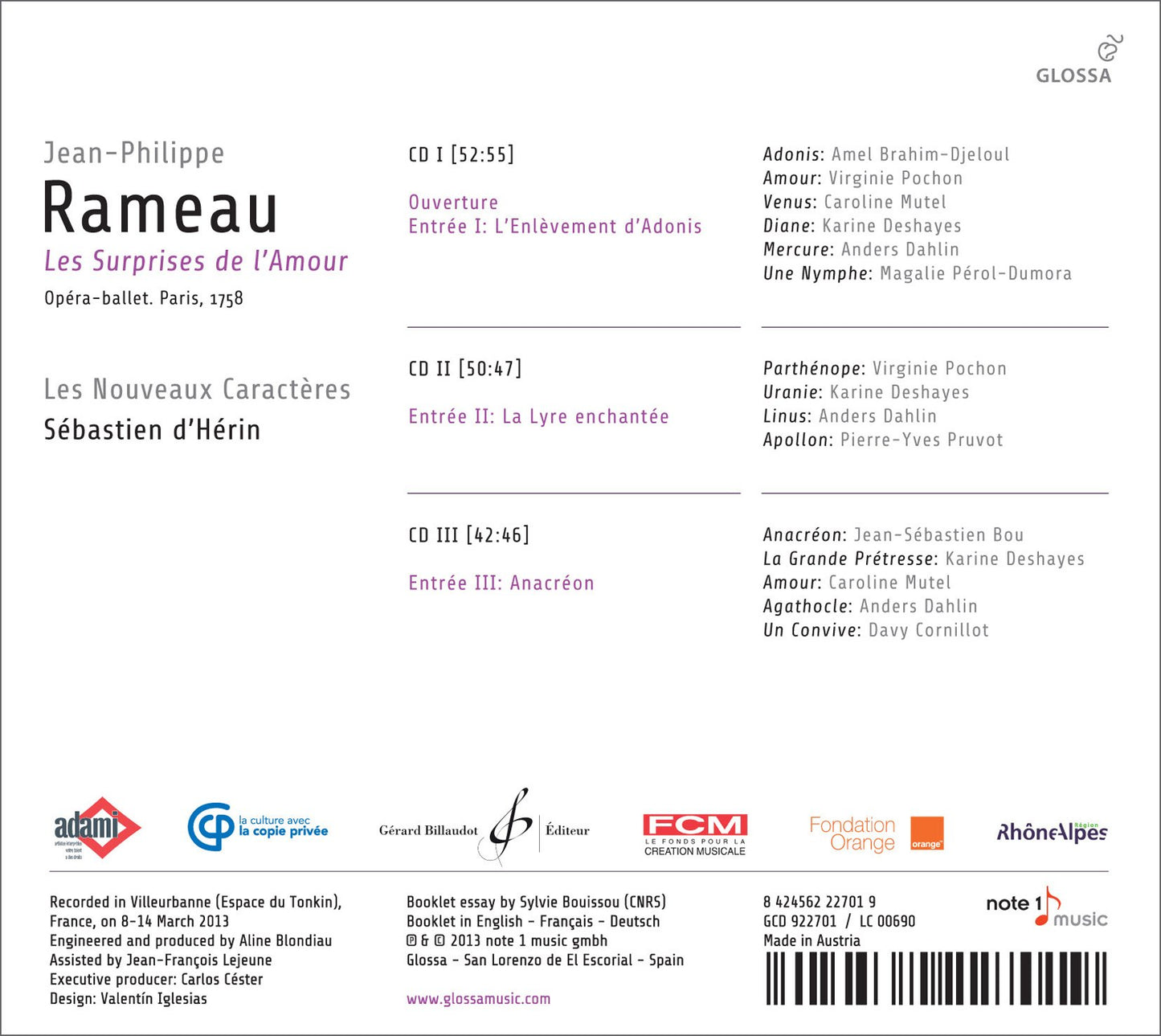 Rameau: Les surprises de l'Amour