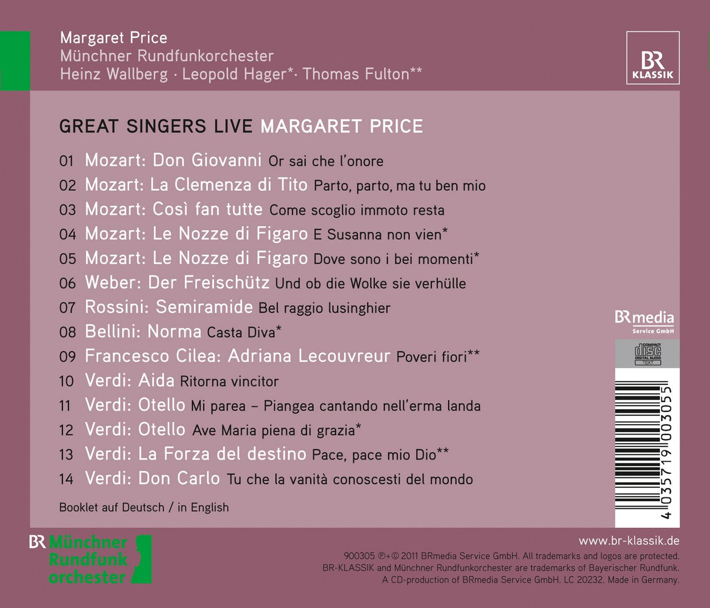 Great Singers Live: Margaret Price