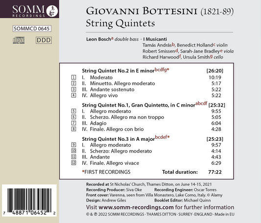 Bottesini: Quintets