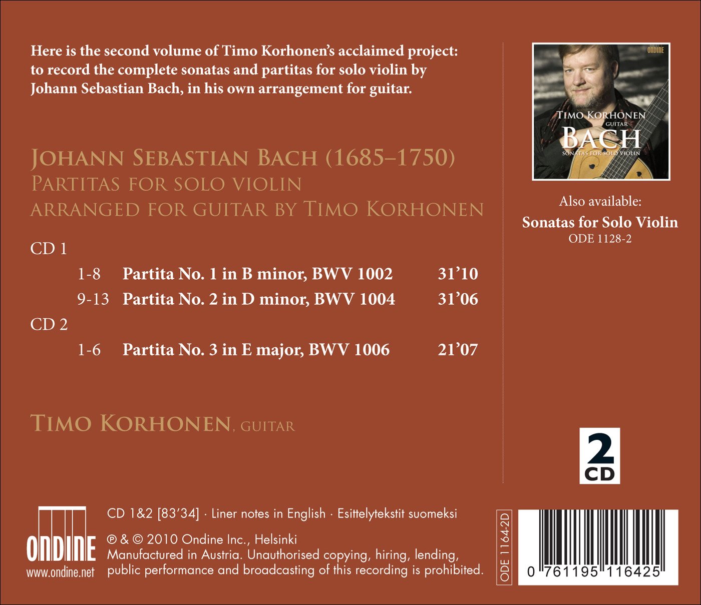Bach: Partitas for Solo Violin