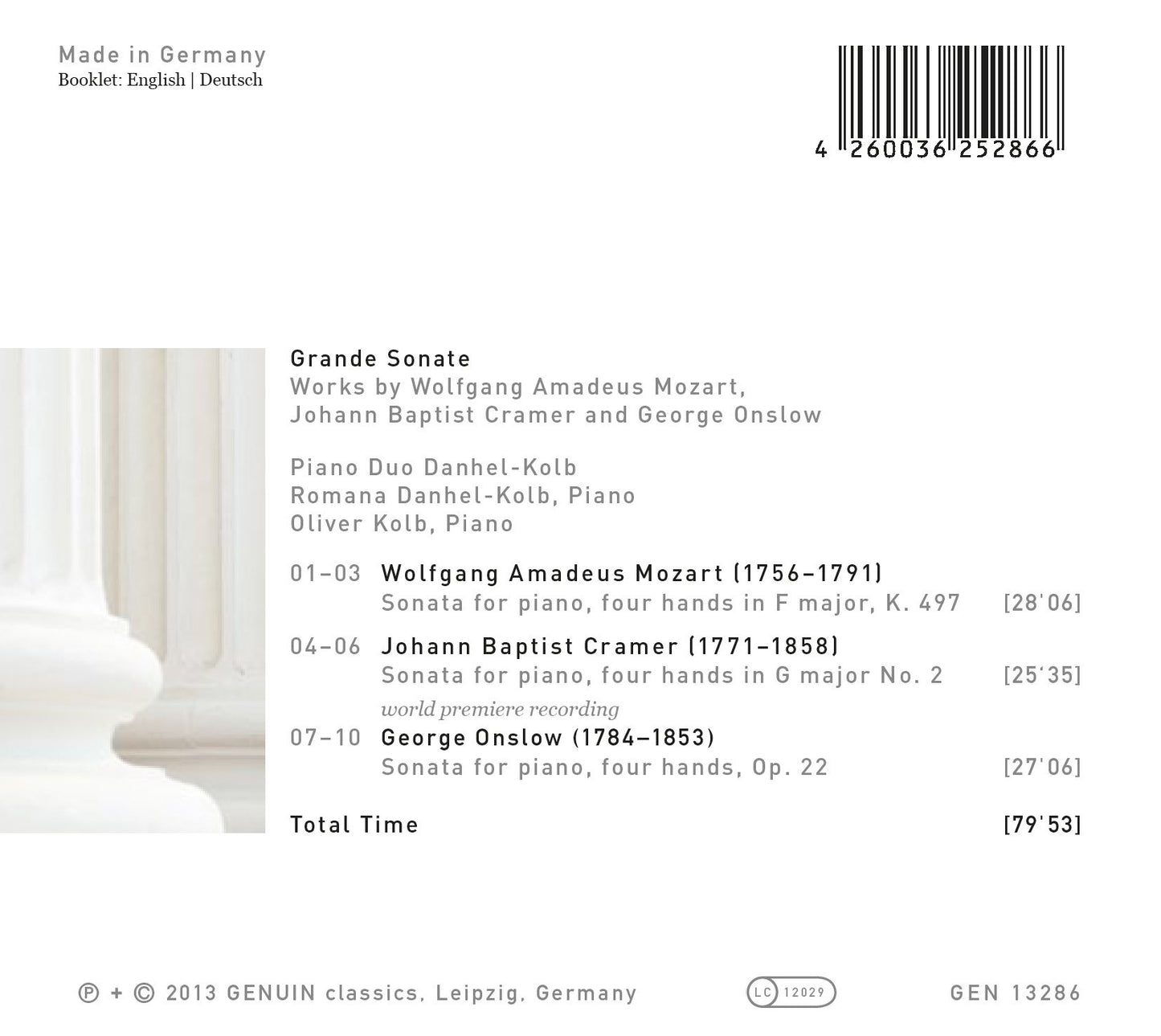 Mozart, Cramer & Onslow: Grande sonate