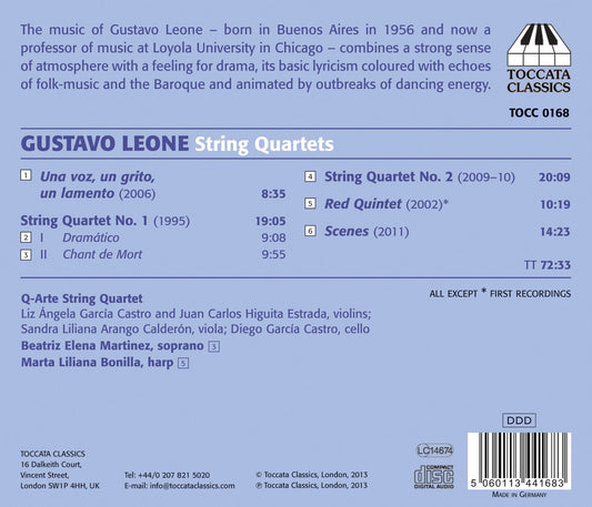 Leone: String Quartets No. 1 & 2, Una voz, un grito, un lame