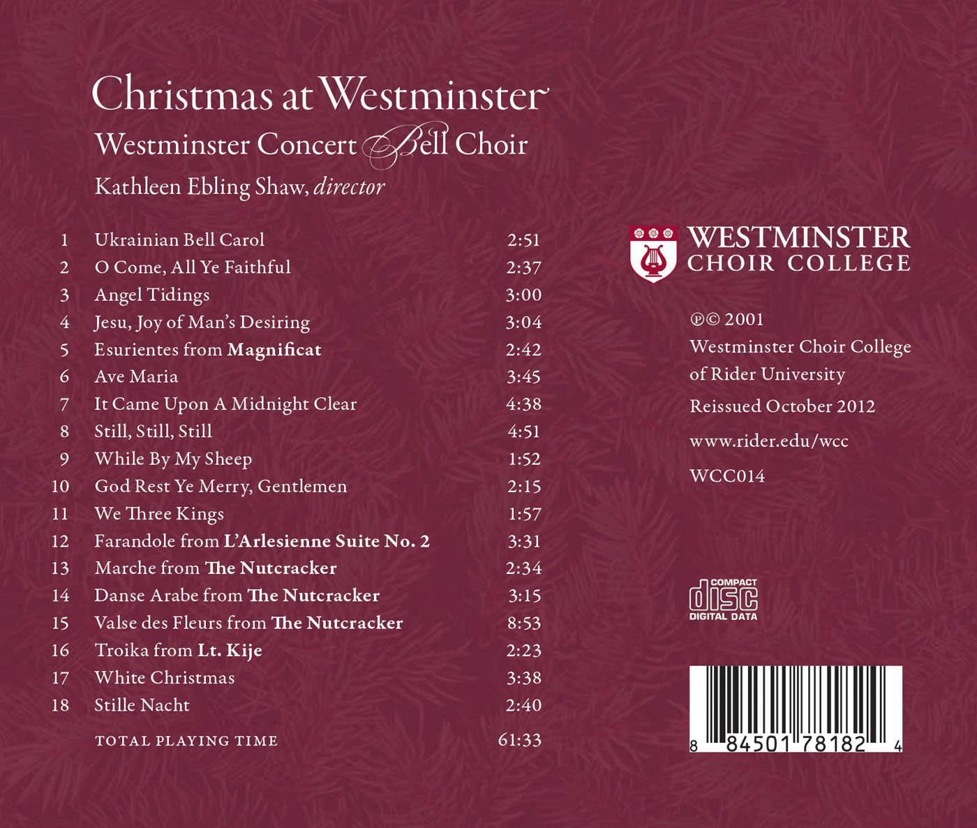 CHRISTMAS AT WESTMINSTER