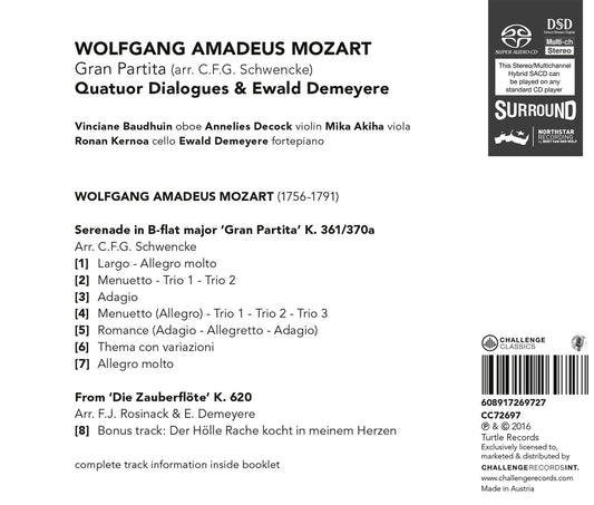 Mozart: Serenade, K. 361 & Die Zauberflöte, K. 620