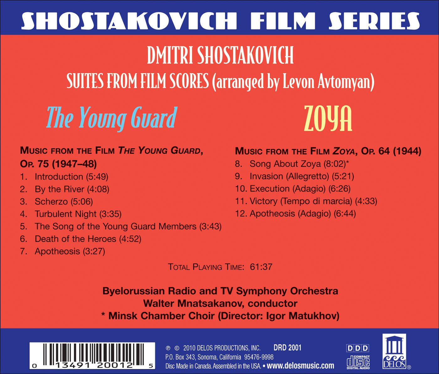 Shostakovich, D.: Young Guard Suite (The) / Zoya Suite