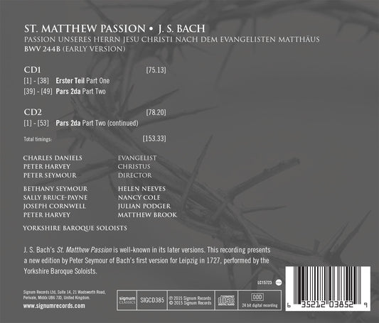 J.S. Bach: St. Matthew Passion, BWV 244b