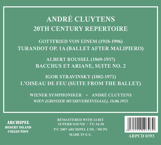 André Cluytens 20th Century Repertoire