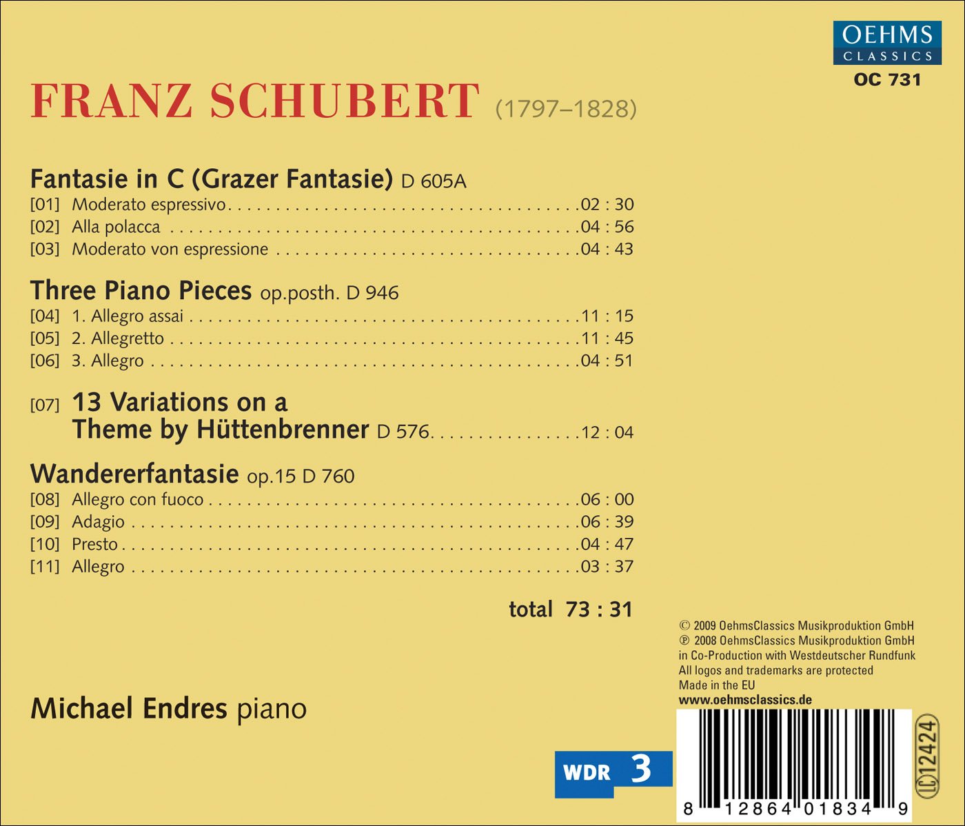 WANDERERFANTASIE & OTHER WORKS