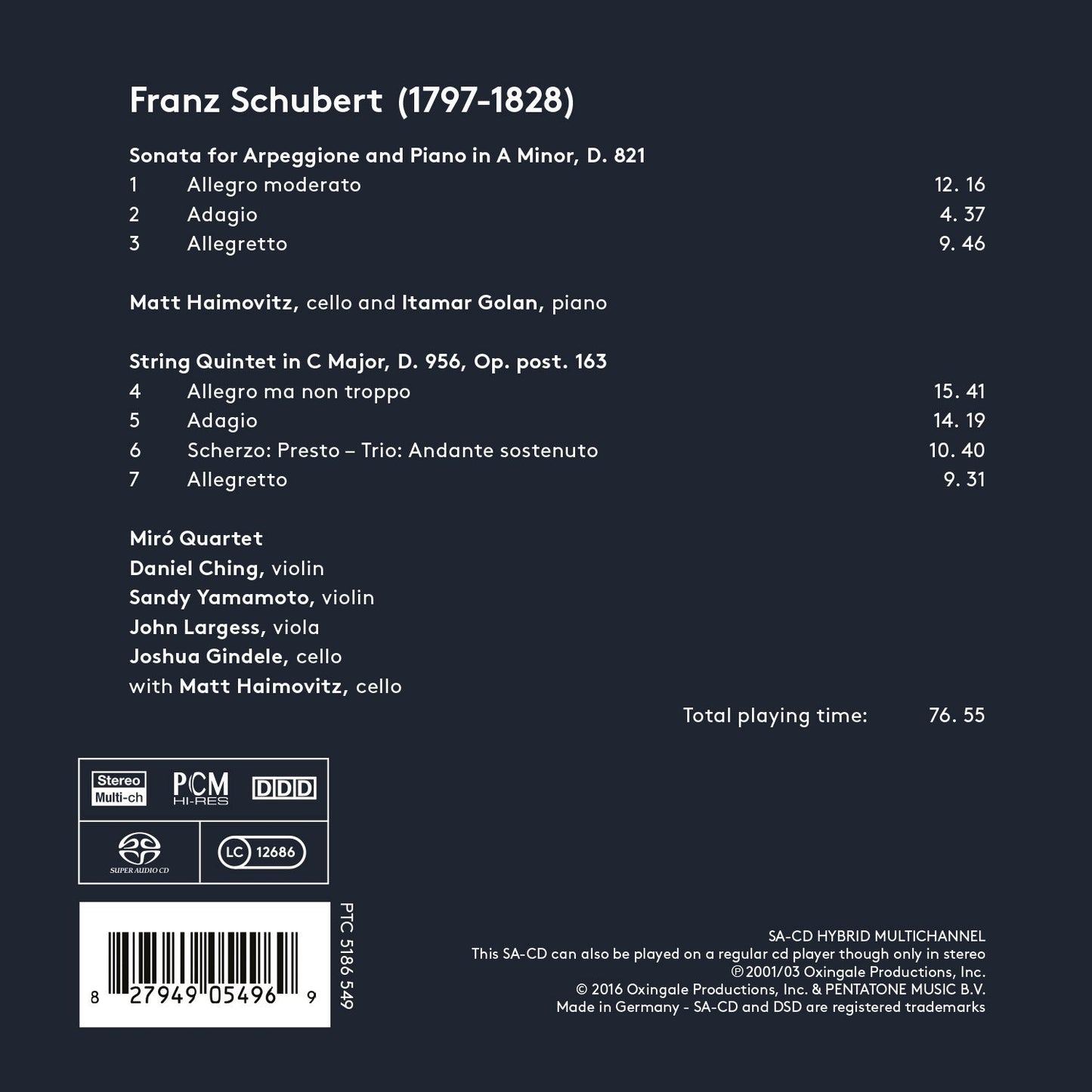 Schubert: Arpeggione Sonata in A Minor, D. 821 & String Quin
