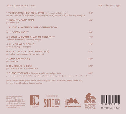 Alberto Caprioli: Aria bizantina