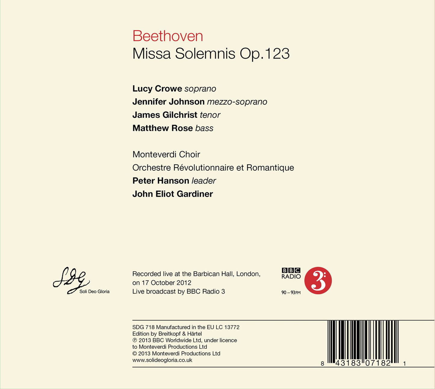 Beethoven: Missa Solemnis, Op. 123