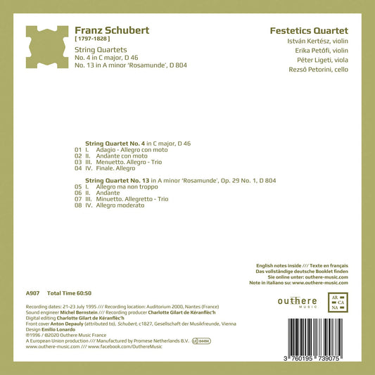 Schubert: String Quartets D 46 and D 804 "Rosamunde"