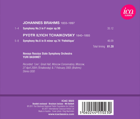 Brahms: Symphony No. 3 - Tchaikovsky: Symphony No. 6