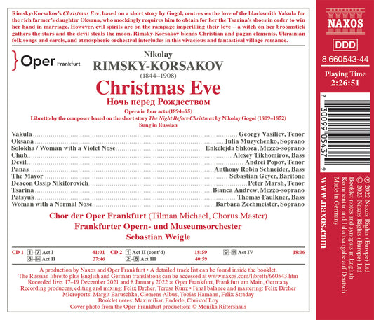 Rimsky-Korsakov: Christmas Eve  Georgy Vasiliev, Julia Muzychenko, Enkeledja Shkoza, Alexey Tikhomirov, Andrei Popov, Anthony Robin