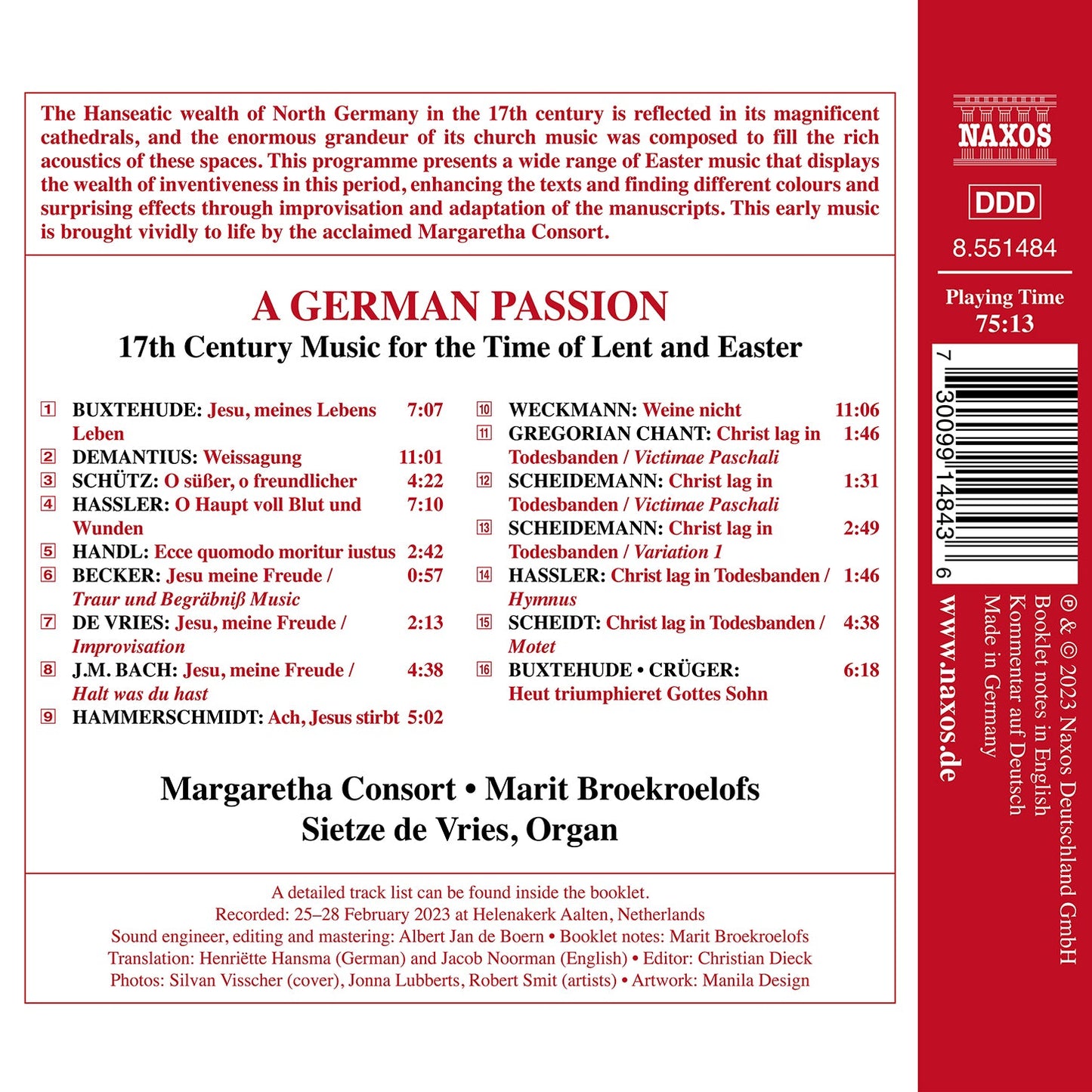 A German Passion Margaretha Consort