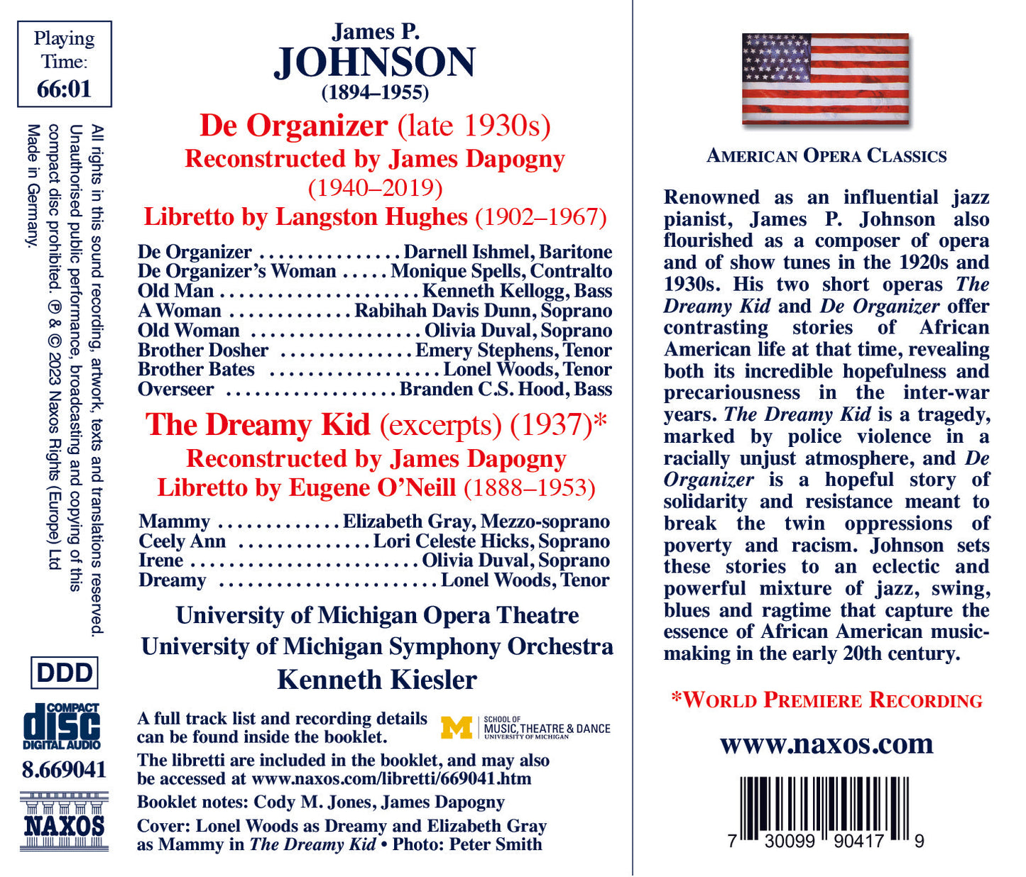 Johnson: De Organizer (Excerpts); The Dreamy Kid (Excerpts)