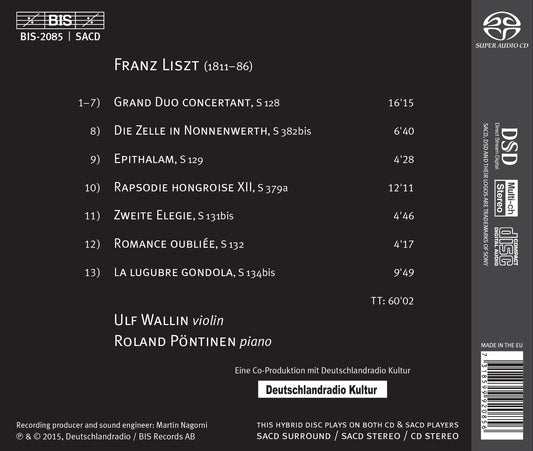 Liszt: Works for Violin & Piano