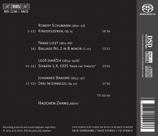 Schumann, Liszt, Janácek & Brahms: Piano Works