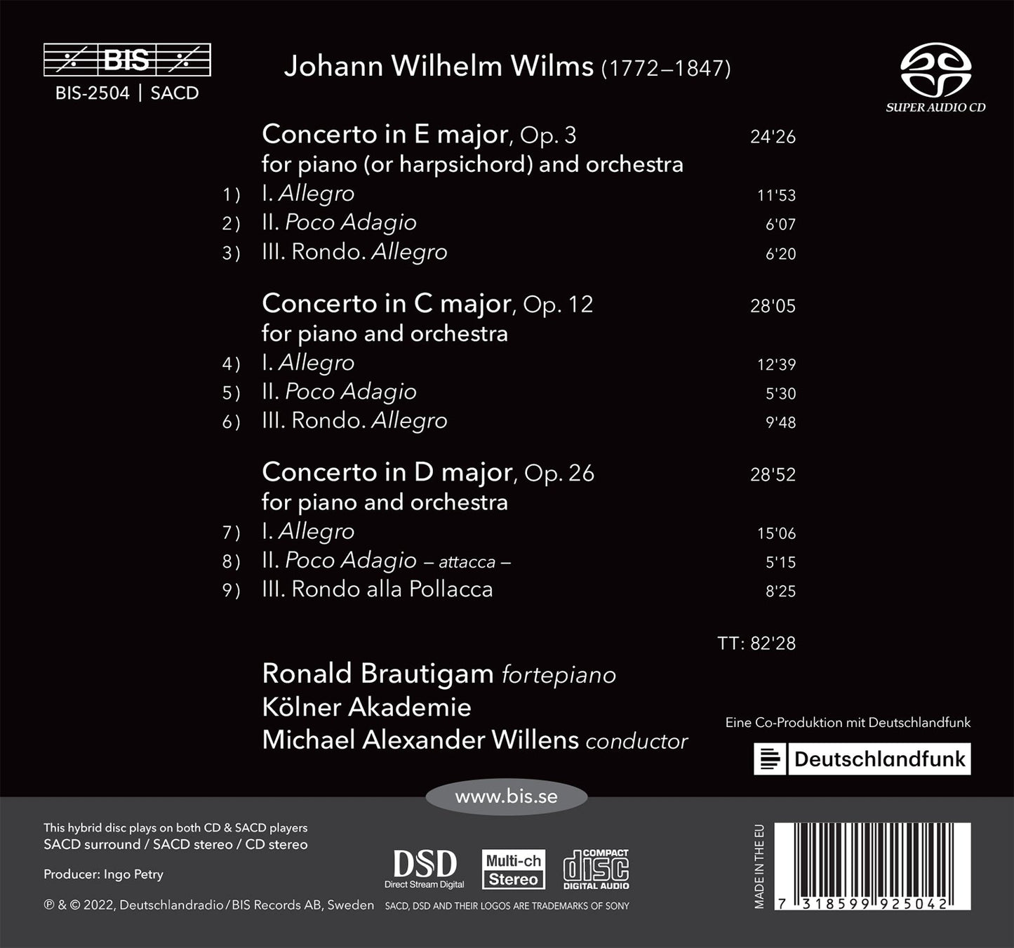 Wilms: The Piano Concertos, Vol. 1