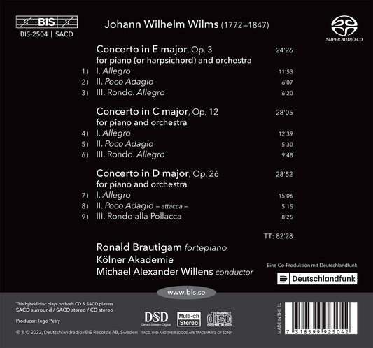 Wilms: The Piano Concertos, Vol. 1