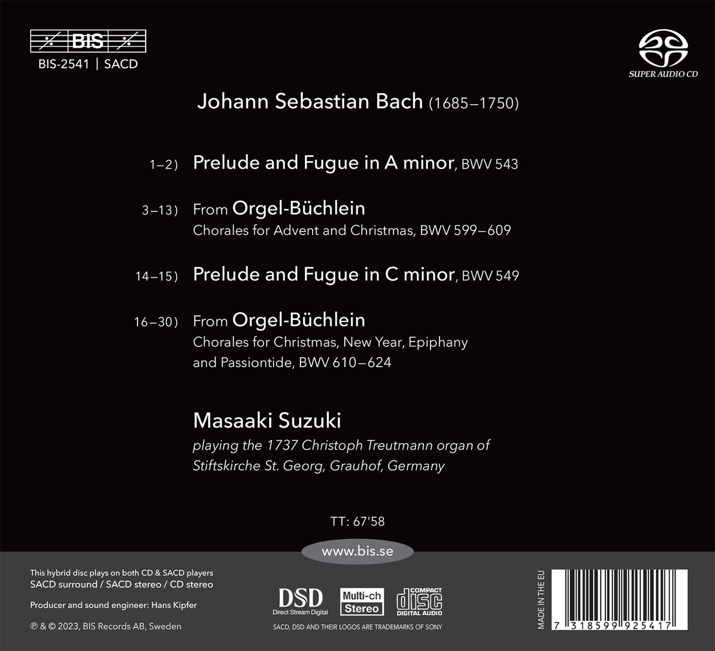Bach: Organ Works, Vol. 4