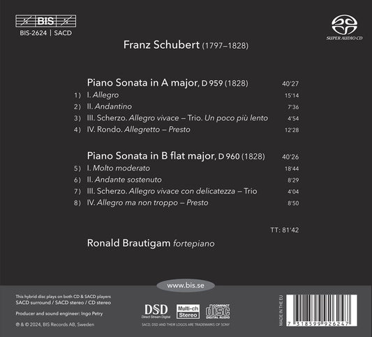 Schubert: Piano Sonatas, D 959 & D 960