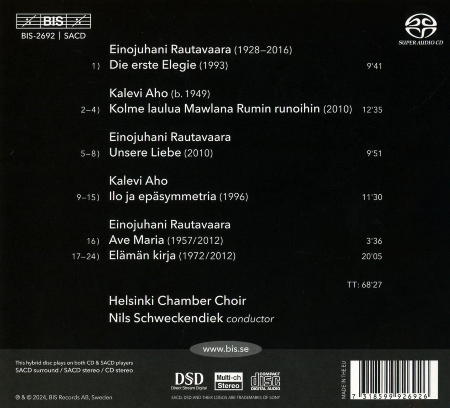 Rautavaara & Aho: Joy & Asymmetry