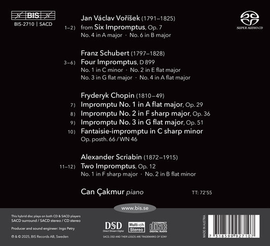 Schubert + Vorisek + Chopin + Scriabin