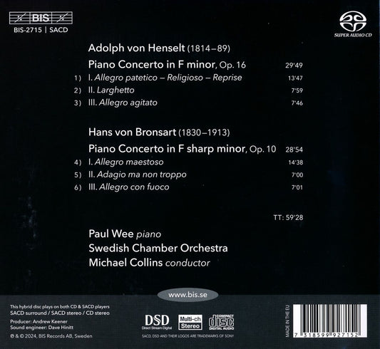 Henselt & Bronsart: Piano Concertos