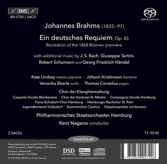 Brahms: Ein deutsches Requiem (Recreation of the 1868 Bremen
