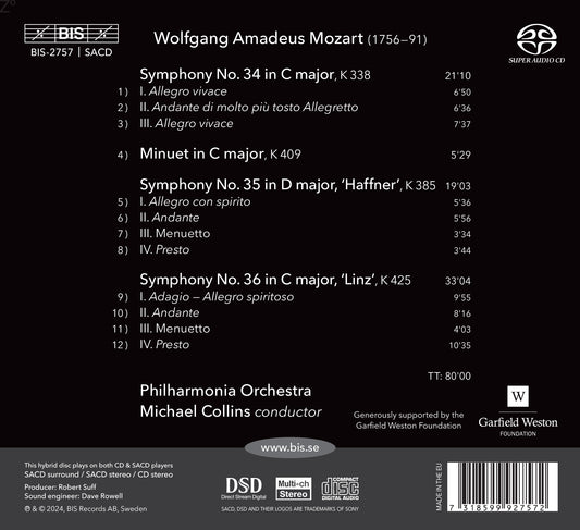 Mozart: Symphonies Nos. 33, 34 & 35